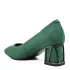 Дамски елегантни обувки Eliza в зелено с ефектен ток 21678-4