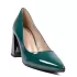 Лачени дамски обувки Eliza в петролен цвят с висок ток 21679-3