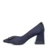 Велурени дамски елегантни обувки Eliza в тъмно син цвят 21682-2