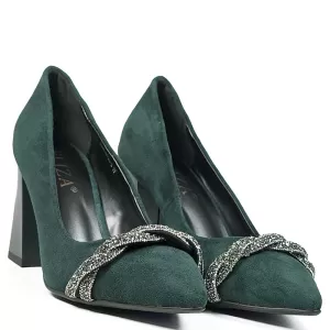 Ефектни дамски елегантни обувки Eliza от велур в з...