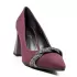 Ефектни дамски елегантни обувки Eliza от велур в бордо 21684-4