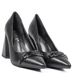 Елегантни дамски обувки Eliza от еко кожа в черно ...