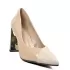 Дамски обувки Eliza от велур и лак в бежов цвят 21689-2