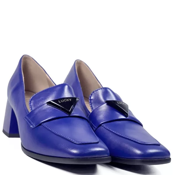 Дамски елегантни обувки Eliza в синьо със среден ток 21690-3