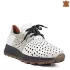 Пролетно летни дамски обувки от естествена кожа в бяло 21712-1