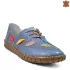 Пролетно летни дамски обувки в син цвят с шито ходило 21714-1