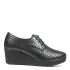 Летни дамски обувки от сатен в черно 24034-1