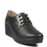 Летни дамски обувки от сатен в черно 24034-1
