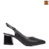 Черни елегантни дамски сандали с ток 21356-3