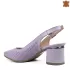 Лилави елегантни дамски сандали с ток 21356-5