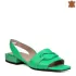 Зелени елегантни дамски сандали с нисък ток 21376-2