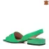 Зелени елегантни дамски сандали с нисък ток 21376-2