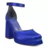 Дамски сандали в турско синьо на висок ток с платформа 21569-6