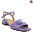 Лилави дамски елегантни сандали с удобен нисък ток 21613-1