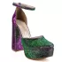 Дамски официални сандали хамелеон в преливащи цветове 21633-1