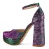 Дамски официални сандали хамелеон в преливащи цветове 21633-1