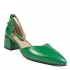 Дамски зелени сандали със затворени пръсти и пета 21683-4