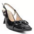 Дамски елегантни сандали Eliza в черно с ефектен ток 21692-1