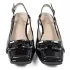 Дамски елегантни сандали Eliza в черно с ефектен ток 21692-1