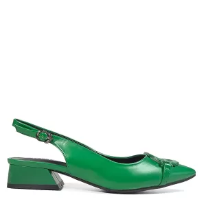 Елегантни дамски ниски сандали Eliza в зелен цвят ...