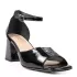 Официални дамски сандали Eliza от еко лак в черен цвят 21694-1