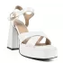 Дамски сандали Eliza в бял цвят на ток с платформа 21706-6