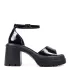 Лачени дамски сандали Eliza в черен цвят на висок ток 21708-2
