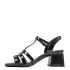 Дамски елегантни сандали Eliza в черно на ток 21709-2