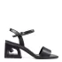 Дамски сандали Eliza в черен цвят с ефектен ток 21710-2
