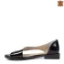 Лачени дамски ежедневни сандали в черен цвят 21802-1