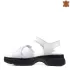 Модерни дамски ежедневни сандали в бял цвят 21804-1