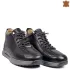 Кожени мъжки зимни обувки в черен цвят 12585-1...