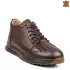 Кожени мъжки зимни обувки в кафяв цвят 12585-2