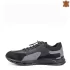 Черни мъжки обувки от естествена кожа с ластични връзки 12589-1