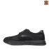 Мъжки обувки с връзки от естествен набук в черен цвят 13286-1