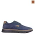 Мъжки обувки с връзки от естествен набук в син цвят 13286-2