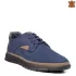 Мъжки обувки с връзки от естествен набук в син цвят 13286-2