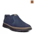 Мъжки обувки от естествен набук в синьо с ластик 13287-2