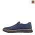 Мъжки обувки от естествен набук в синьо с ластик 13287-2