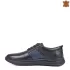 Мъжки обувки от естествена кожа в черно и синьо 13288-1