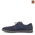 Сини мъжки елегантни обувки от набук с перфорация 13296-2