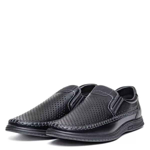 Пролетно летни мъжки обувки в черно без връзки 13297-1