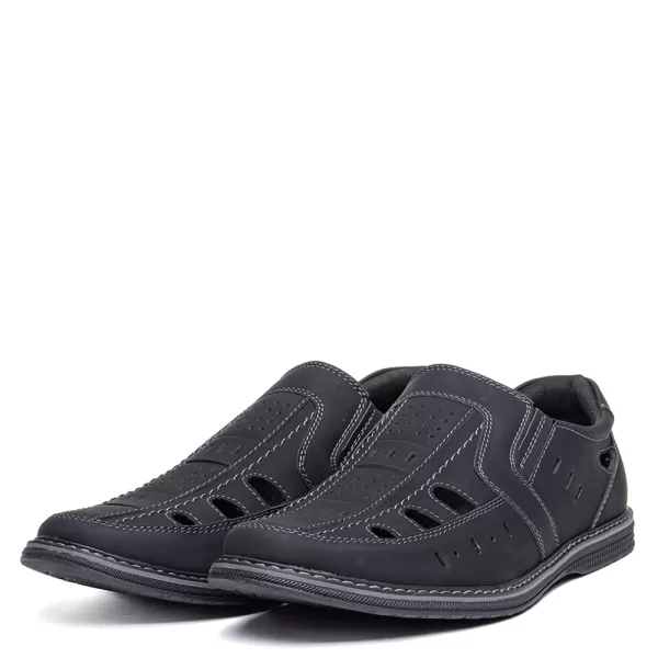 Ежедневни мъжки летни обувки в черен цвят 13298-1