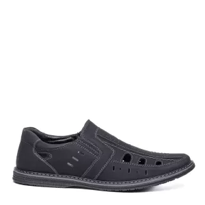 Ежедневни мъжки летни обувки в черен цвят 13298-1