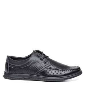 Ежедневни мъжки обувки с перфорация в черен цвят 1...