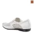 Бели мъжки спортно елегантни обувки с перфорация 13302-3