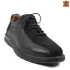 Черни мъжки обувки от естествена кожа и велур с връзки 13315-1