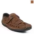 Мъжки летни обувки от естествена кожа в кафяв цвят 13322-1