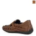 Мъжки летни обувки от естествена кожа в кафяв цвят 13322-1