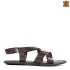 Мъжки сандали от естествена кожа в кафяв цвят Gladiator14602-2
